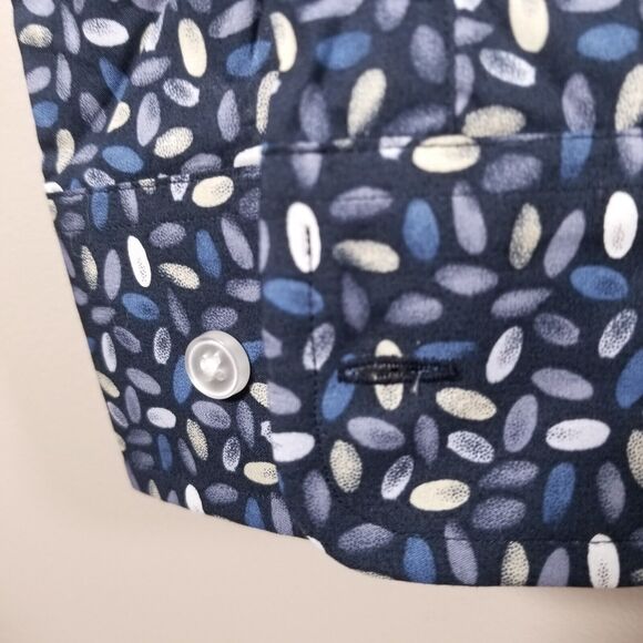 Lucky Brand Shirt Mens 15.5 34 Long Sleeve Button Up Navy Geometric Cowboy Rodeo - Picture 12 of 16